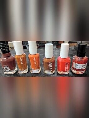 LOT of 6 Fall Color Nail Polishes Essie Sally Hansen